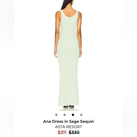 Asta Resort Sage Sequin Ana Dress - Picture 2 of 3